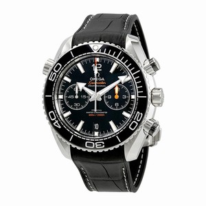 Omega Black Dial Uni-directional Rotating Stainless Steel With Blac Band Watch #215.33.46.51.01.001 (Men Watch)