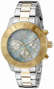 Invicta Mother Of Pearl Dial Stainless Steel Band Watch #21613 (Women Watch)