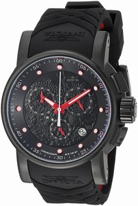 Invicta S1 Rally Quartz Chronograph Date Black Silicone Watch # 21625 (Men Watch)