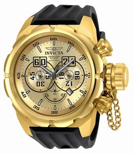 Invicta Russian Diver Quartz Chronograph Date Black Silicone Watch# 21628 (Men Watch)