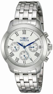 Invicta Silver Dial Stainless Steel Band Watch #21653 (Women Watch)