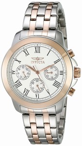 Invicta Silver Dial Stainless Steel Band Watch #21656 (Women Watch)