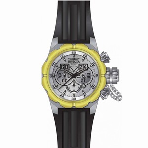 Invicta Russian Diver Quartz Chronograph Date Black Silicone Watch # 21678 (Men Watch)
