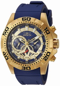 Invicta Blue Dial Stainless Steel Band Watch #21737 (Men Watch)