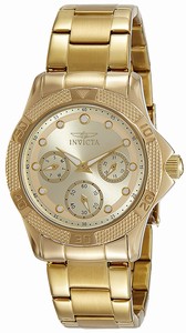 Invicta Gold Quartz Watch #21766 (Women Watch)