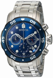 Invicta Blue Dial Stainless Steel Band Watch #21784 (Men Watch)