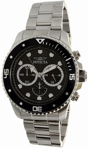 Invicta Black Dial Uni-directional Rotating Band Watch #21787 (Men Watch)