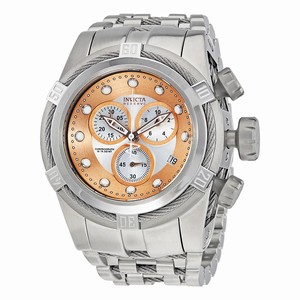 Invicta Rose And Silver Quartz Watch #21805 (Men Watch)