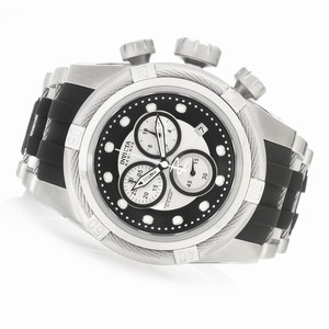 Invicta Black White Dial Silicone Rubber Band Watch #21808 (Men Watch)