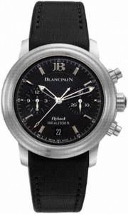 Blancpain Automatic Stainless Steel Black Dial Rubber Black Band Watch #2182F-1130A-64B (Men Watch)