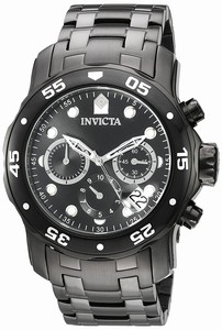 Invicta Black Dial Stainless Steel Band Watch #21926 (Men Watch)