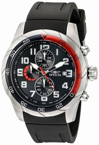 Invicta Pro Diver Quartz Chronograph Date Black Silicone Watch # 21945 (Men Watch)