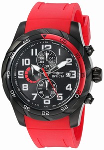 Invicta Pro Diver Quartz Chronograph Date Red Silicone Watch # 21949 (Men Watch)