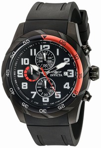 Invicta Pro Diver Quartz Chronograph Date Black Silicone Watch # 21950 (Men Watch)