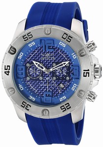 Invicta Pro Diver Quartz Chronograph Date Blue Silicone Watch # 21961 (Men Watch)