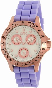 Invicta Mother Of Pearl Dial Fixed Rose Gold-tone Band Watch #21988 (Women Watch)