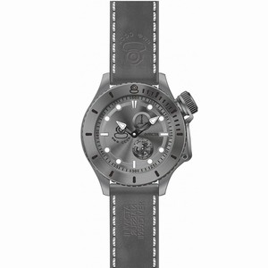 Invicta Russian Diver Quartz Analog Grey Leather Watch # 22012 (Men Watch)