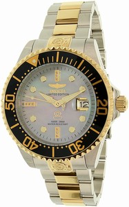 Invicta Platinum Dial Uni-directional Rotating Stainless Steel With A Band Watch #22026 (Men Watch)