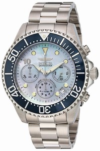 Invicta Mother Of Pearl Dial Stainless Steel Band Watch #22036 (Men Watch)