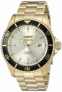 Invicta Champagne Dial Stainless Steel Band Watch #22065 (Men Watch)