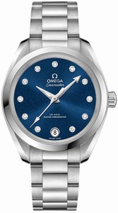 Omega Seamaster Aqua Terra 150M Co-Axial Master Chronometer Diamond Stainless Steel Watch# 220.10.34.20.53.001 (Women Watch)