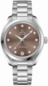 Omega Seamaster Aqua Terra 150M Co-Axial Master Chronometer Diamond Date Stainless Steel Watch# 220.10.34.20.63.001 (Women Watch)