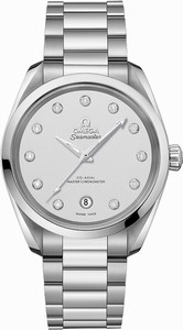 Omega Seamaster Aqua Terra 150M Co-Axial Master Chronometer Diamonds Stainless Steel Watch# 220.10.38.20.52.001 (Women Watch)