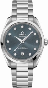 Omega Seamaster Aqua Terra 150M Co-Axial Master Chronometer Diamond Stainless Steel Watch# 220.10.38.20.53.001 (Women Watch)