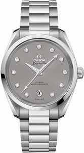 Omega Seamaster Aqua Terra 150M Co-Axial Master Chronometer Diamond Stainless Steel Watch# 220.10.38.20.56.001 (Men Watch)