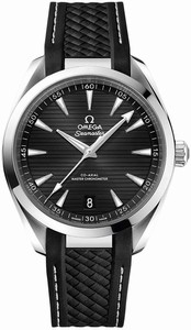 Omega Seamaster Aqua Terra 150M Co-Axial Master Chronometer Black Rubber Watch# 220.12.41.21.01.001 (Men Watch)