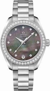 Omega Seamaster Aqua Terra 150M Co-Axial Master Chronometer Diamond Stainless Steel Watch# 220.15.34.20.57.001 (Women Watch)