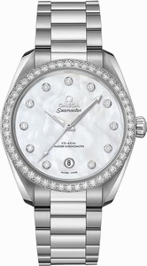 Omega Seamaster Aqua Terra 150M Co-Axial Master Chronometer Diamond Bezel Stainless Steel Watch# 220.15.38.20.55.001 (Women Watch)