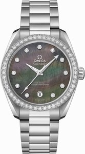 Omega Seamaster Aqua Terra 150M Co-Axial Master Chronometer Diamond Bezel Stainless Steel Watch# 220.15.38.20.57.001 (Women Watch)