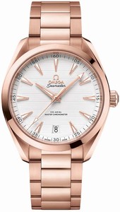 Omega Aqua Terra 150M Co-Axial Master Chronometer 18k Rose Gold Bracelet Watch# 220.50.41.21.02.001 (Men Watch)