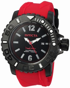 Invicta Sea Hunter Automatic Date Red Silicone Watch # 22122 (Men Watch)