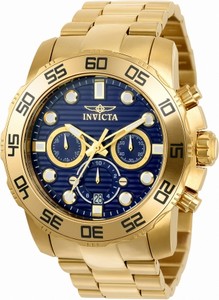 Invicta Quartz Chronograph Date Gold Tone Stainless Steel Watch #22228 (Men Watch)