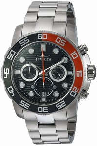 Invicta Black Dial Stainless Steel Band Watch #22230 (Men Watch)