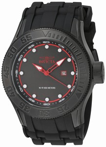 Invicta Pro Diver Quartz Analog Date Black Silicone Watch # 22248 (Men Watch)