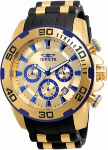 Invicta Pro Diver Quartz Chronograph Date Black Rubber Watch# 22308 (Men Watch)