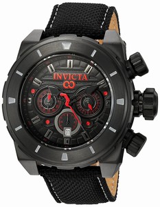 Invicta Corduba Black Dial Chronograph Date Black Nylon Watch # 22333 (Men Watch)