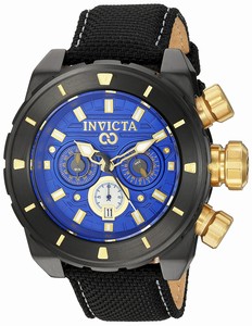 Invicta Corduba Quartz Chronograph Date Black Nylon Watch # 22335 (Men Watch)