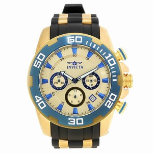 Invicta Gold Quartz Watch #22343 (Men Watch)