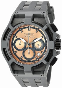 Invicta Rose Gold Dial Plastic Band Watch #22370 (Men Watch)