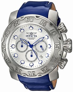 Invicta Lupah Quartz Chronograph Date Blue Leather Watch # 22391 (Men Watch)