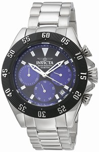 Invicta Black Dial Fixed Black Ion-plated Band Watch #22397 (Men Watch)