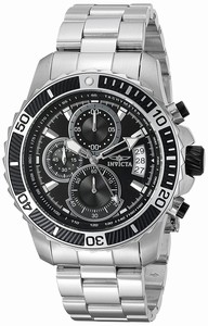 Invicta Black Dial Stainless Steel Band Watch #22412 (Men Watch)