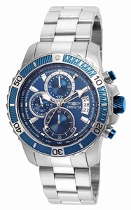 Invicta Blue Dial Stainless Steel Band Watch #22413 (Men Watch)