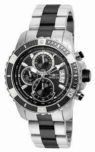 Invicta Black Dial Stainless Steel Band Watch #22416 (Men Watch)