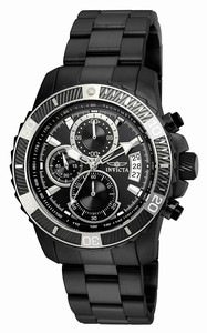 Invicta Black Dial Stainless Steel Band Watch #22417 (Men Watch)