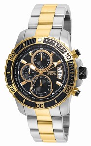 Invicta Black Dial Stainless Steel Band Watch #22418 (Men Watch)